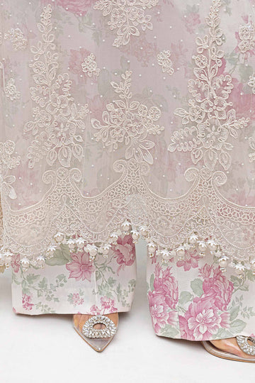 3 Piece Unstitched Embroidered Chiffon Suit | D1