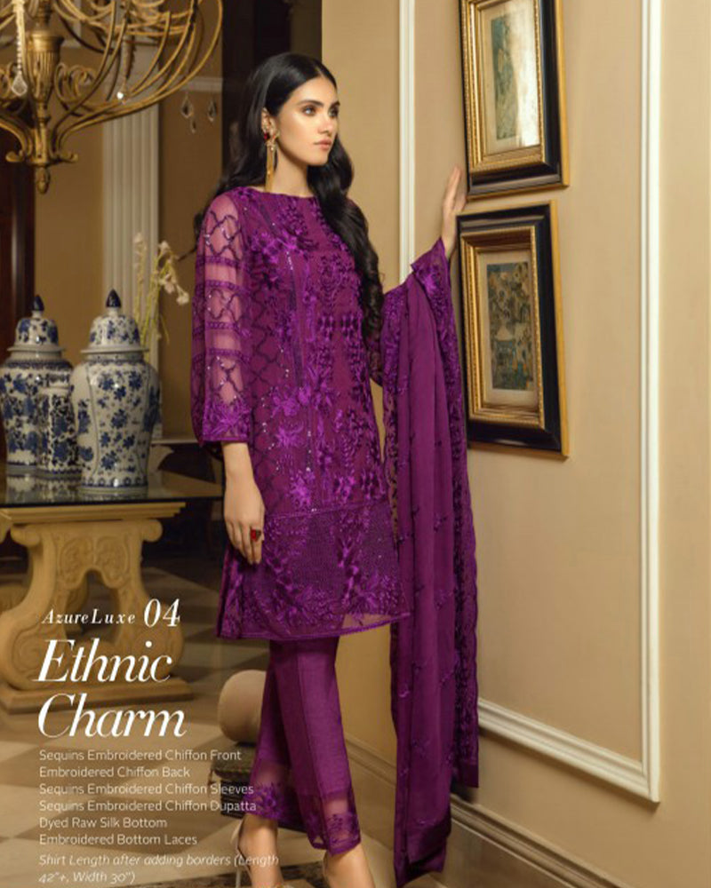 Azure Festive Luxe Chiffon Collection Vol-03 - Ethnic Charm