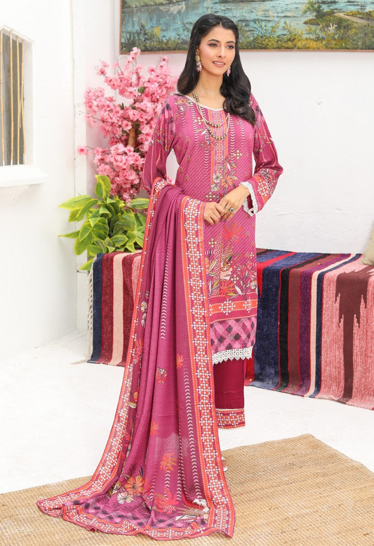 MTF - TIME TO SHINE UNSTICHED 3 PC DIGITAL PRINTED KARANDI SUIT - MTS 09