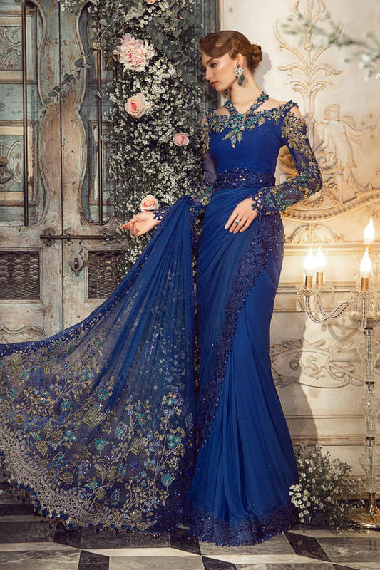 Cobalt Blue BD-2704 | Maira. B. Mbroidered Wedding Edition