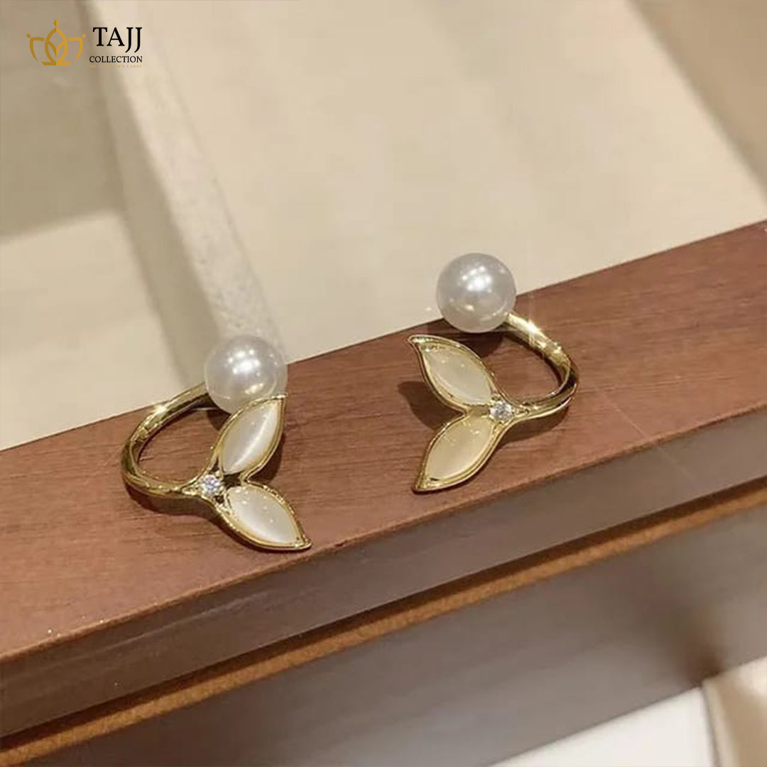 Fishtail Pearl Earring Simple Earrings Women Ear Studs