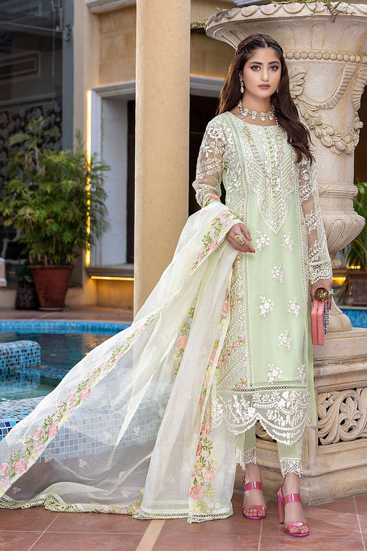 Floral Mint - Luxe Unstitched 03 Piece - Festive Collection