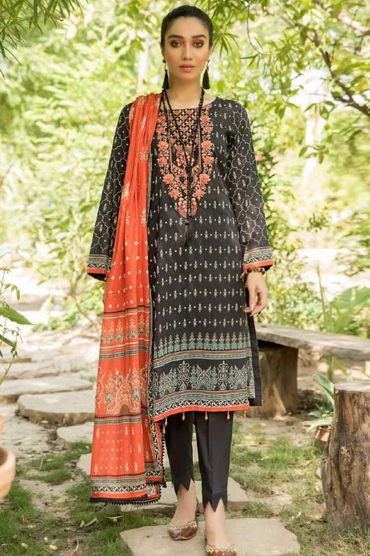 Lawn Unstitched 3 pc suit