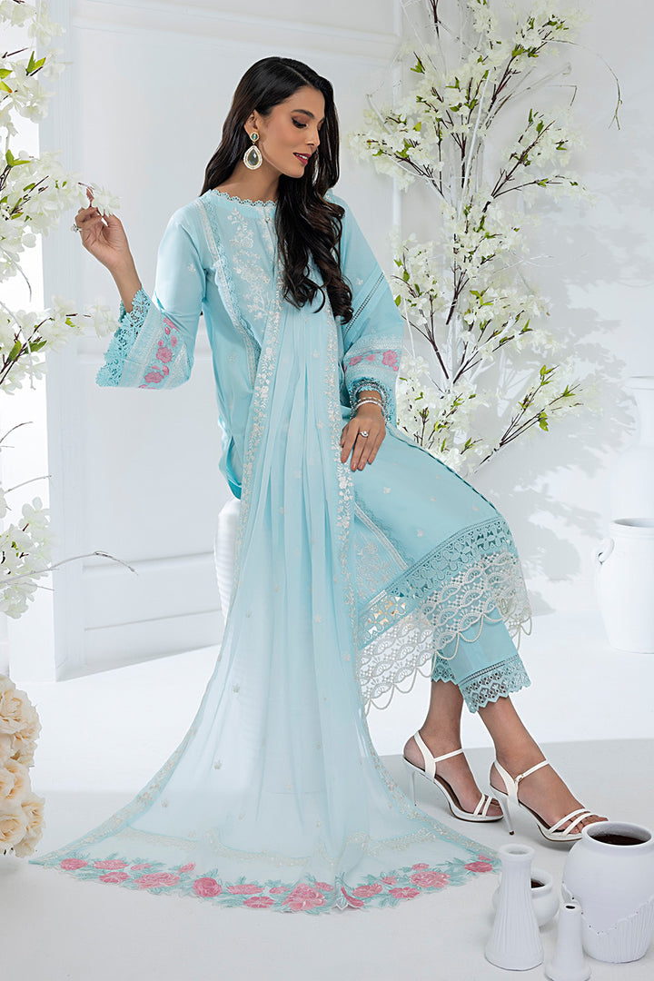 Azure Luxury Lawn Eid Edit '23 - Sky Glow