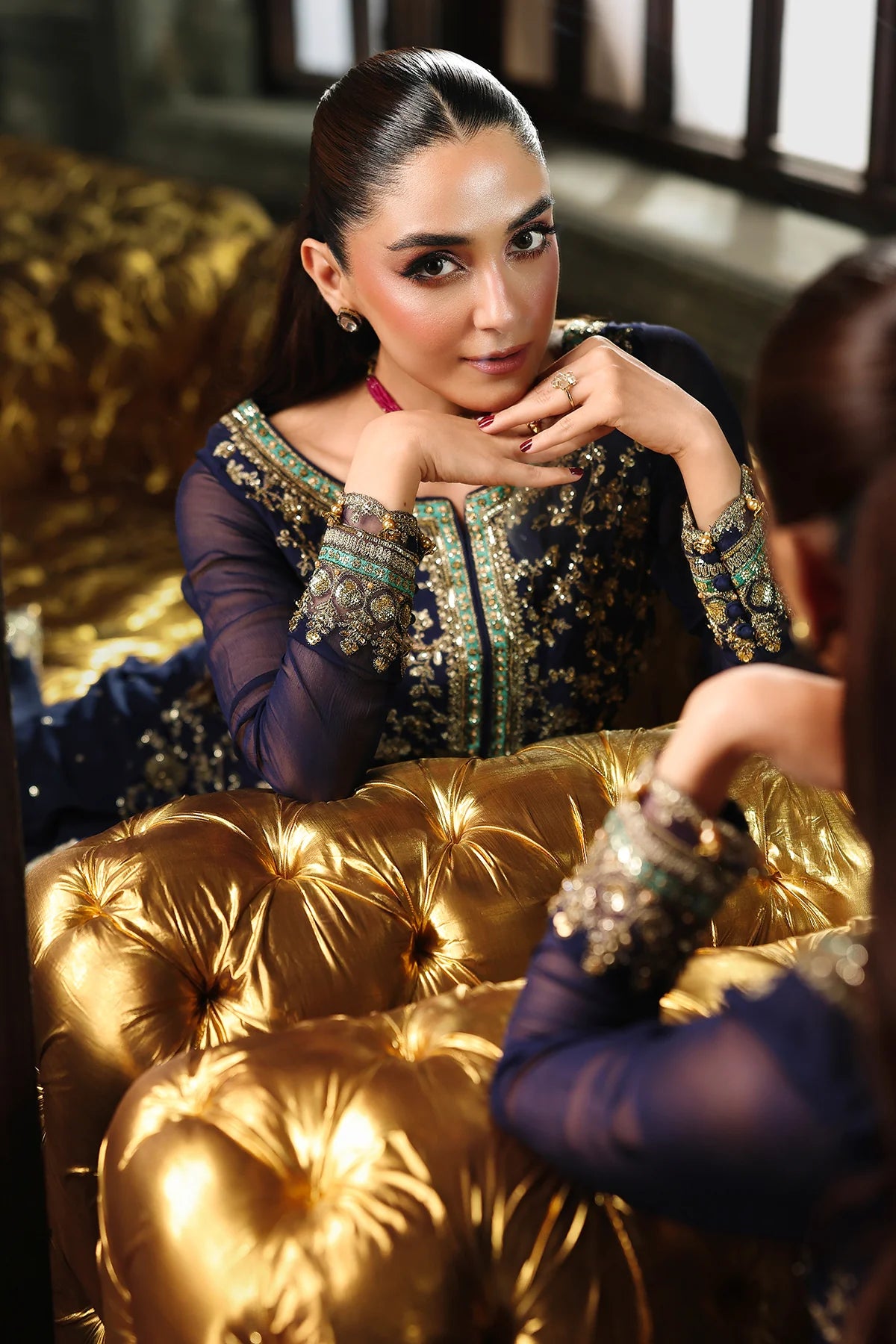 3 Piece Unstitched Luxury Suit | DJW5-01