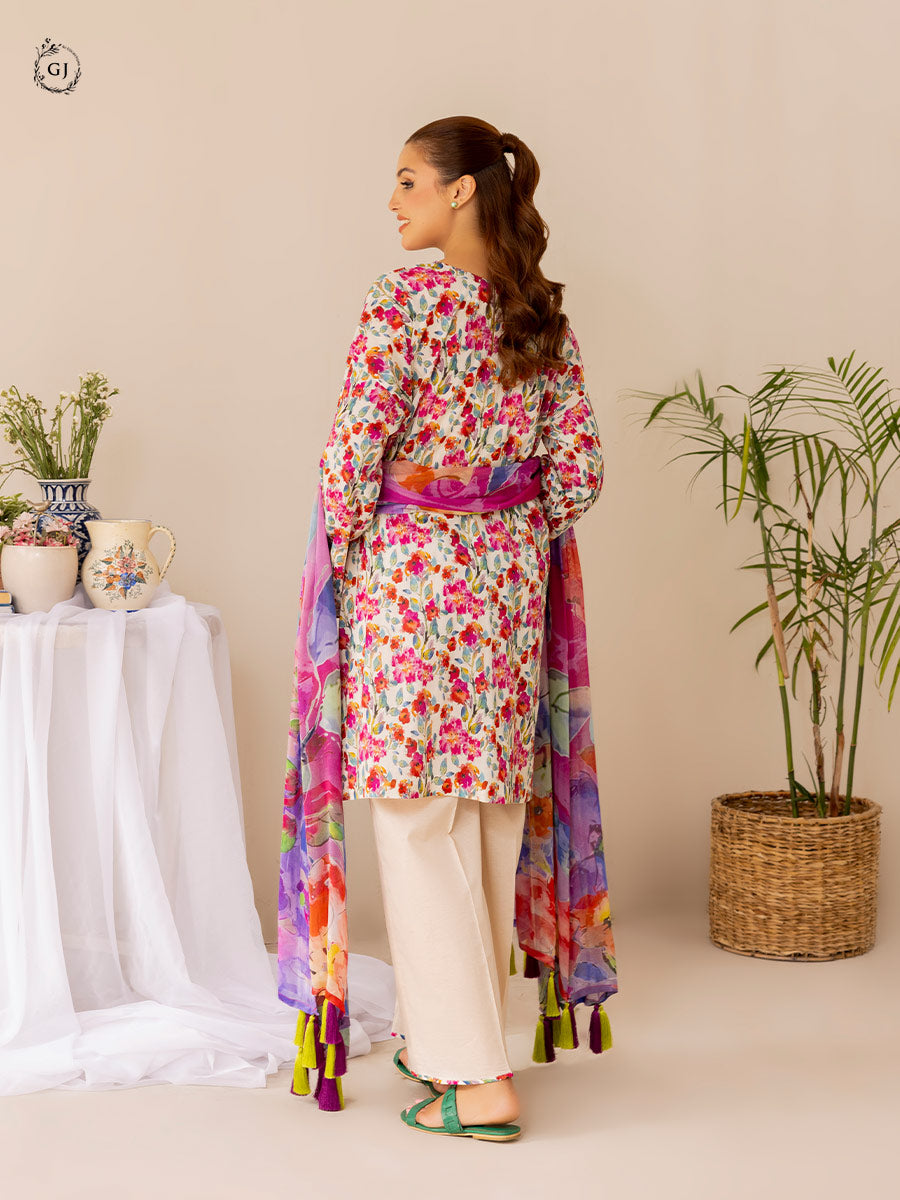 GJZA002  -  Zaya | 03 Pcs Unstitched Lawn Edit '24