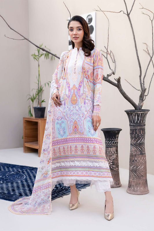 GJMA003 - Morja - Digital Printed Embroidered 03 Pcs