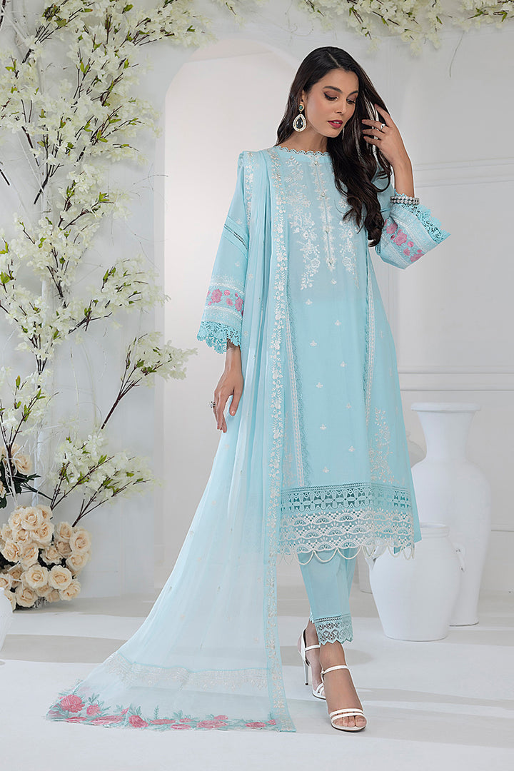 Azure Luxury Lawn Eid Edit '23 - Sky Glow