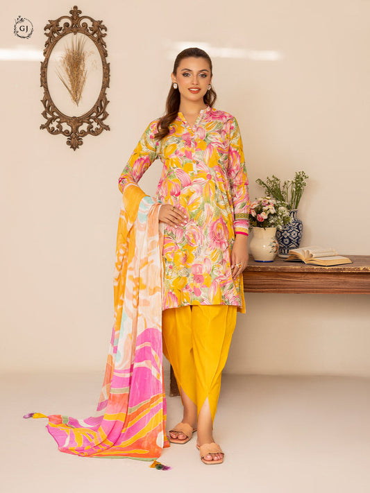 GJZA003  -  Zaya | 03 Pcs Unstitched Lawn Edit '24