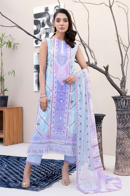 GJMA004 - Morja - Digital Printed Embroidered 03 Pcs