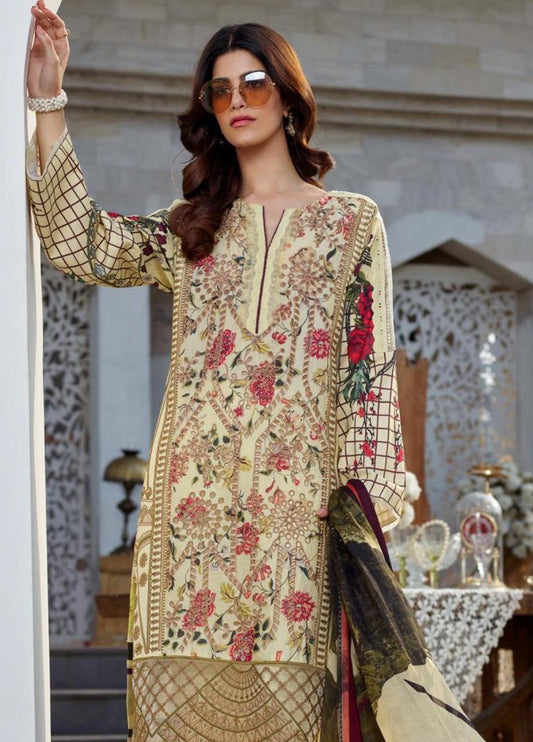 Asifa & Nabeel Embroidered Lawn Unstitched 3 Piece Suit AN20L Svasa Glint 33-S - Spring / Summer Collection