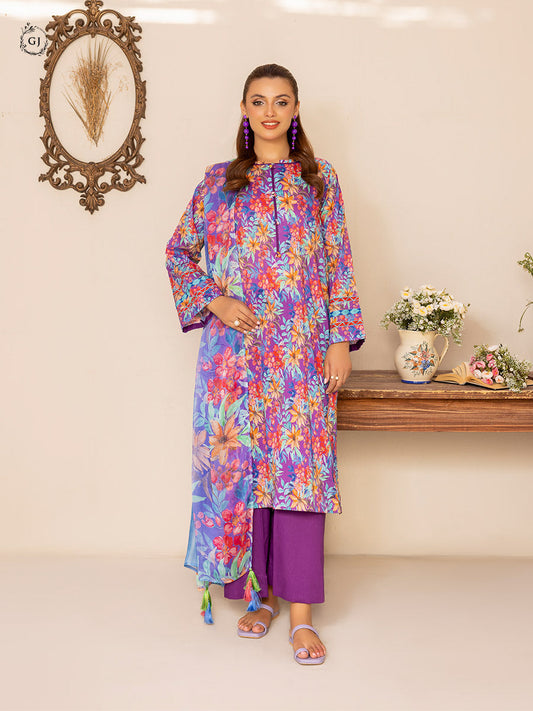 GJZA004  -  Zaya | 03 Pcs Unstitched Lawn Edit '24