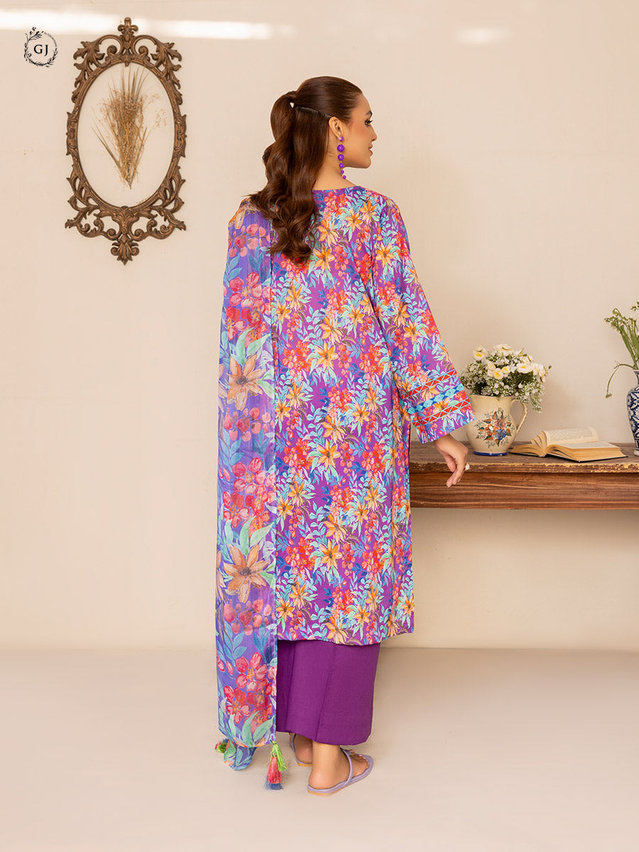 GJZA004  -  Zaya | 03 Pcs Unstitched Lawn Edit '24