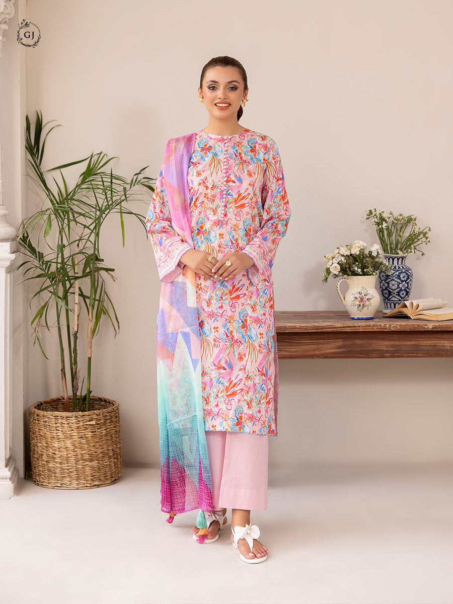 GJZA005  -  Zaya | 03 Pcs Unstitched Lawn Edit '24