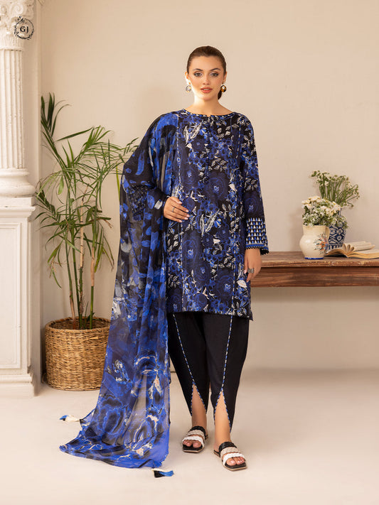 GJZA006  -  Zaya | 03 Pcs Unstitched Lawn Edit '24