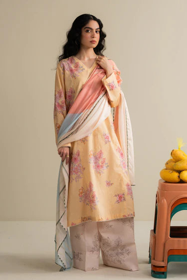 OVELA - Coco Prints Unstitched 3 pc suit Z-1