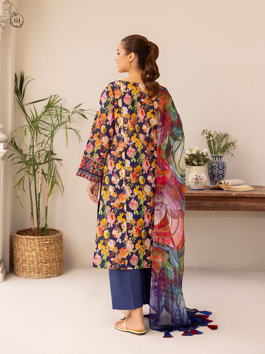 GJZA007  -  Zaya | 03 Pcs Unstitched Lawn Edit '24