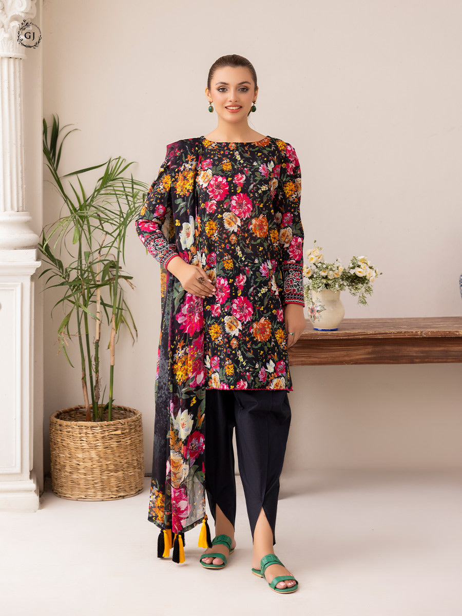 GJZA009  -  Zaya | 03 Pcs Unstitched Lawn Edit '24