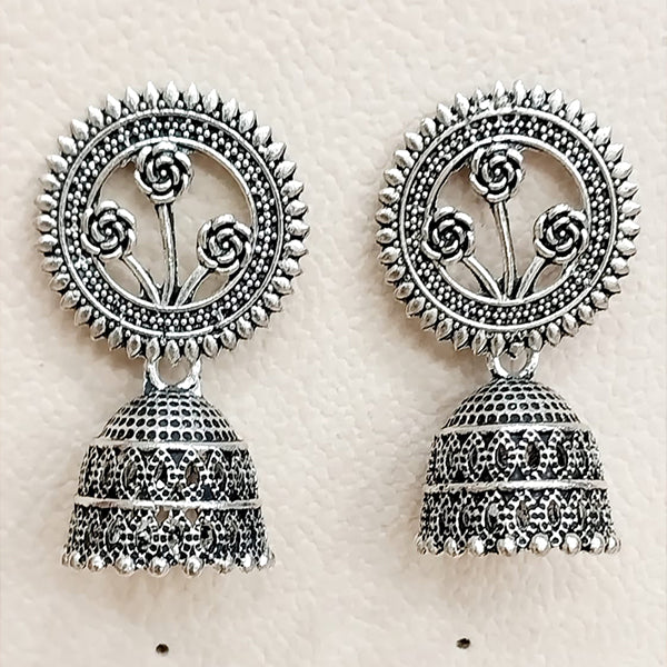 Oxidised Jhumka Earrings - 03