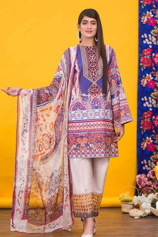 Coral by Zebaish Embroidered Lawn - D#05