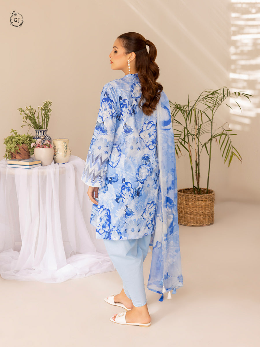 GJZA010  -  Zaya | 03 Pcs Unstitched Lawn Edit '24