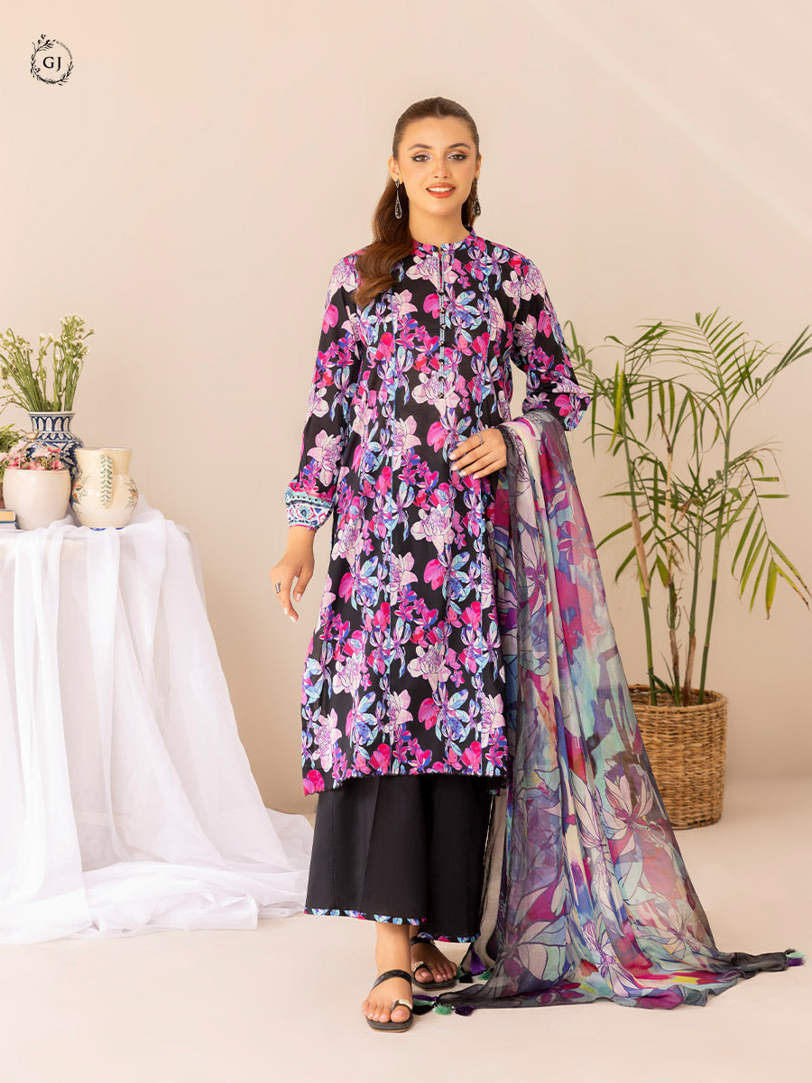 GJZA011  -  Zaya | 03 Pcs Unstitched Lawn Edit '24