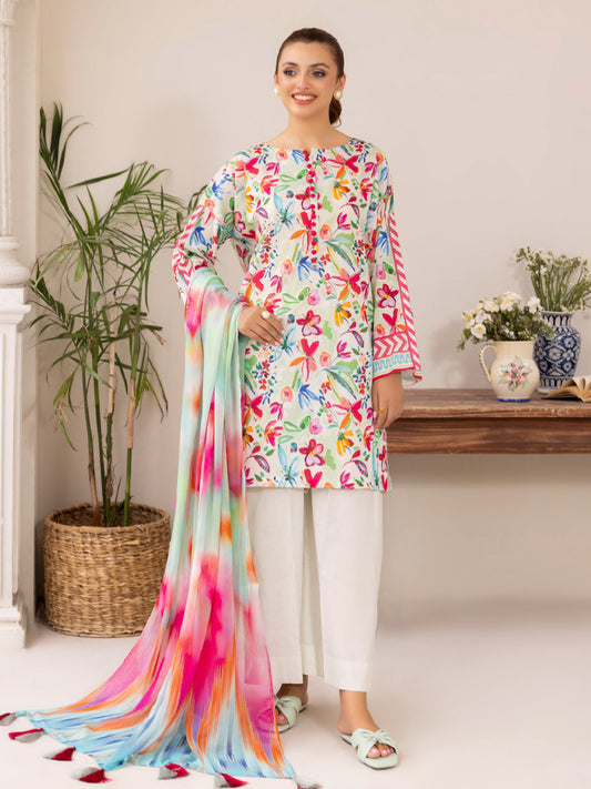 GJZA012  -  Zaya | 03 Pcs Unstitched Lawn Edit '24