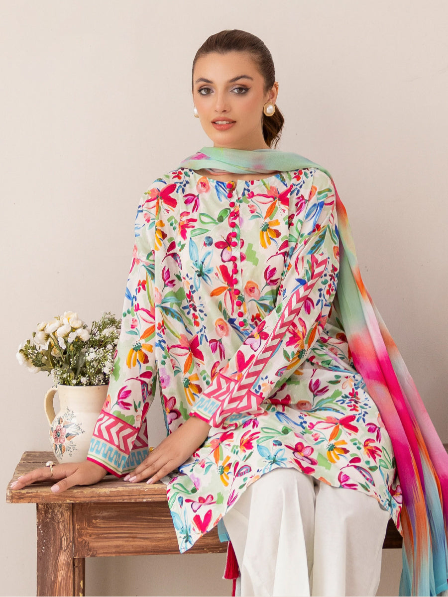 GJZA012  -  Zaya | 03 Pcs Unstitched Lawn Edit '24