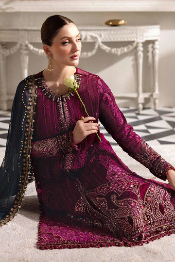 3 Piece Unstitched Embroidered Chiffon Suit | D2