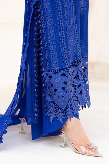 3 Piece Unstitched Embroidered Chiffon Suit | D3