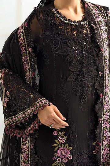 3 Piece Unstitched Embroidered Chiffon Suit | D4