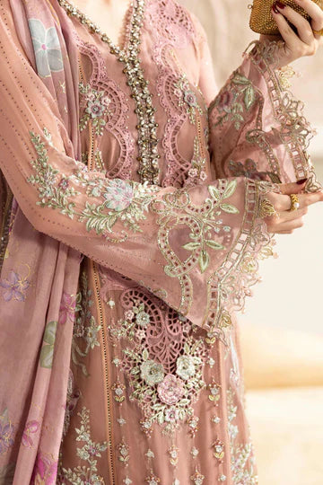 3 Piece Unstitched Embroidered Chiffon Suit | D5