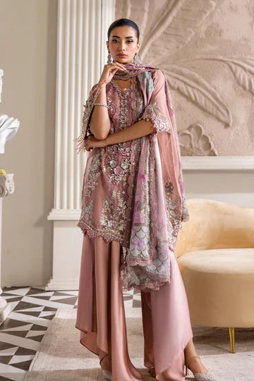 3 Piece Unstitched Embroidered Chiffon Suit | D5