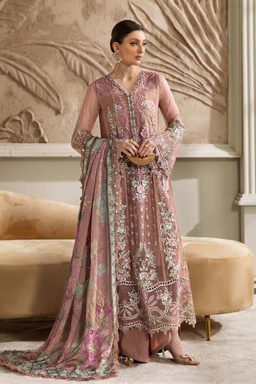 3 Piece Unstitched Embroidered Chiffon Suit | D5