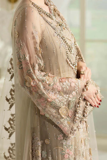 3 Piece Unstitched Embroidered Chiffon Suit | D7