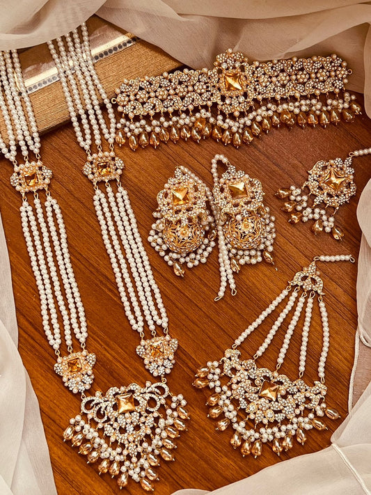 Choker Mala Bridal Set - Golden