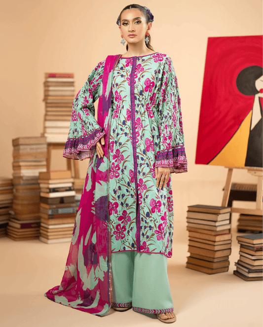 GJIK-004 |  IRMAK - 03 Pc Unstitched Lawn