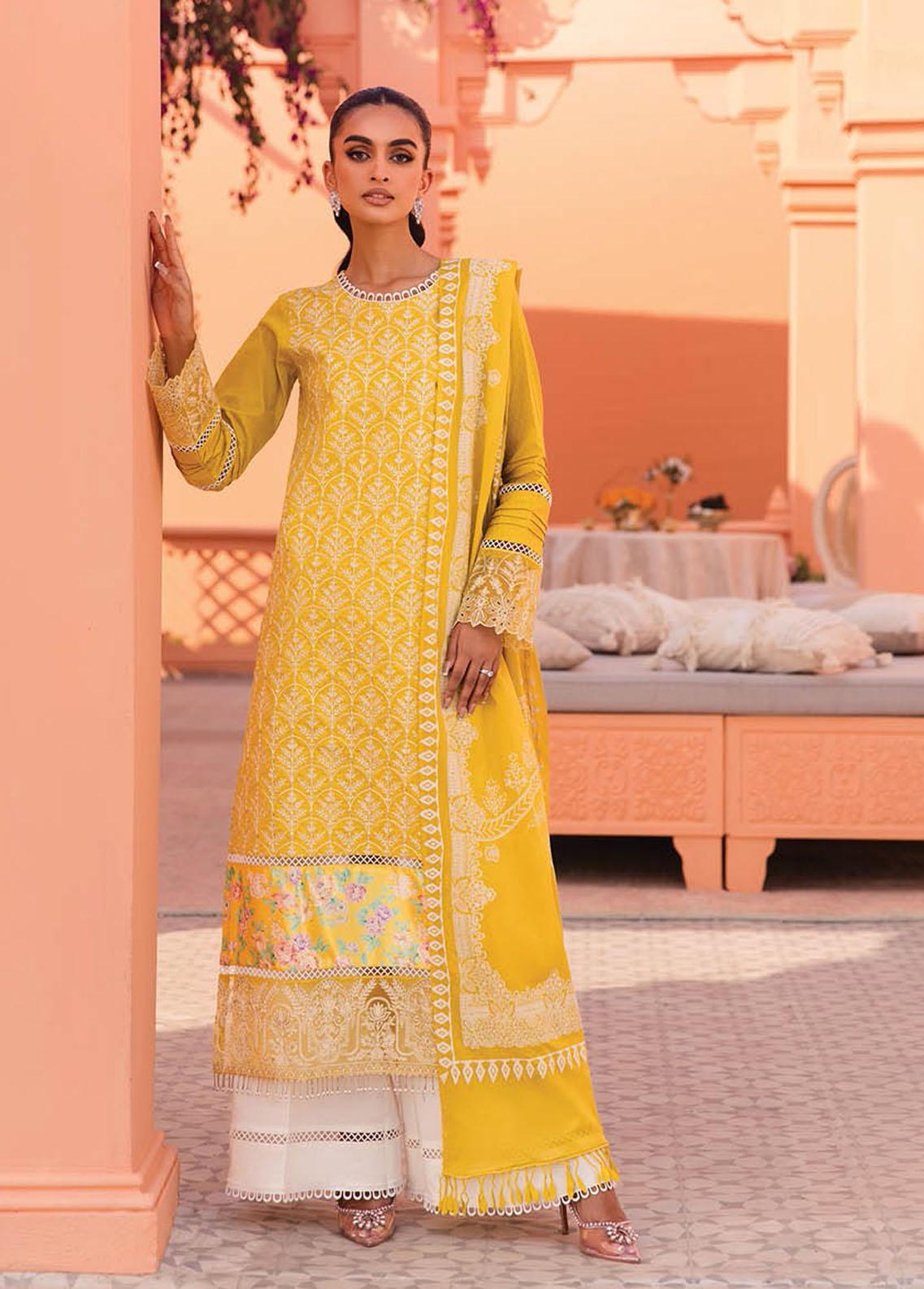 RajBari Embroidered Jacquard Suits Unstitched 3 Piece RB23F 2A - Luxury Collection