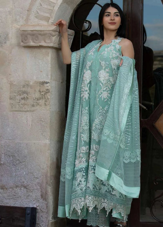 Embroidered Chiffon Suits Unstitched 3 Piece - ZJ22LF D-04