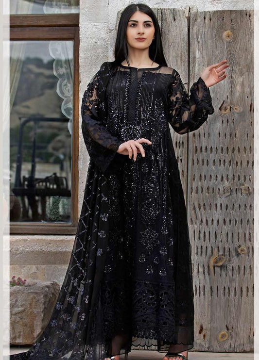 Embroidered Chiffon Suits Unstitched 3 Piece - ZJ22LF D-05